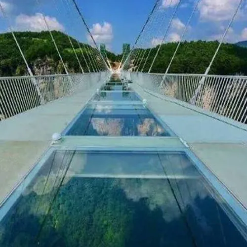 The longest and highest glass bridge of the world in China